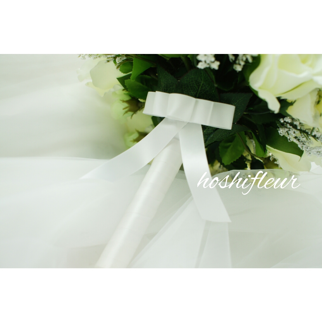 白ブーケ+ブートニア | hoshifleur ホシフルール ～ウエディングブーケ
