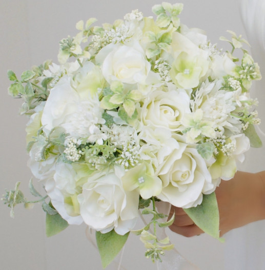 白クラッチブーケ＋ブートニア | hoshifleur ホシフルール  