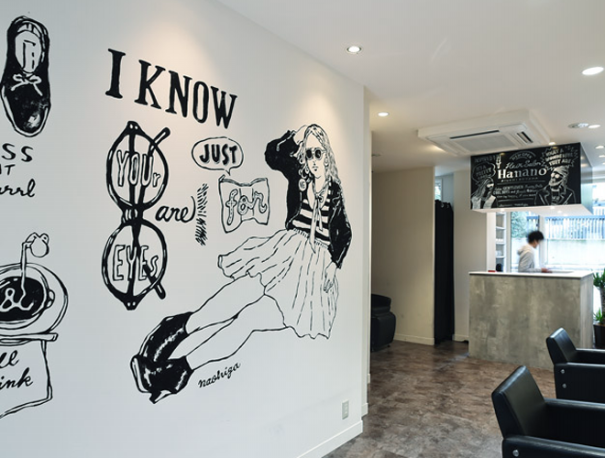 Salon Hanano Wall Blackboard Etc Naohiga Salon Hanano Wall Blackboard Etc Naohiga