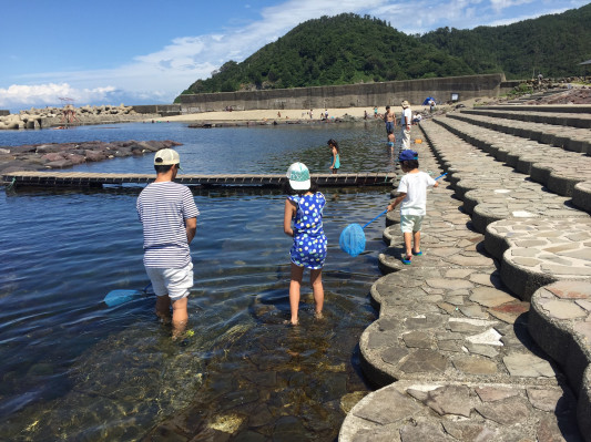 山形 加茂レインボービーチで磯遊び Early Summer