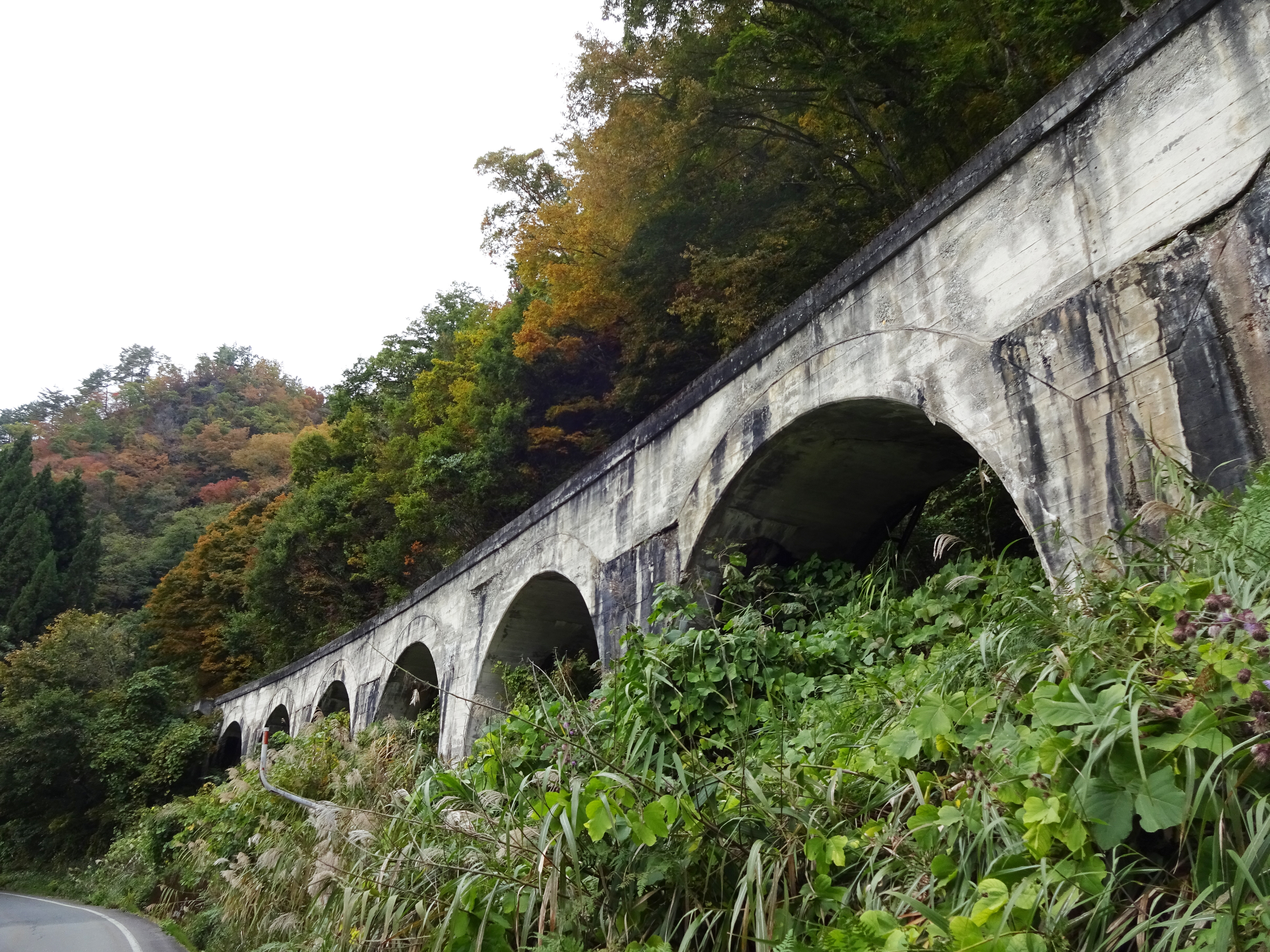 金山町「細越拱橋(めがね橋)」 2017年 紅葉 | 次はいつ乗る？ 只見線