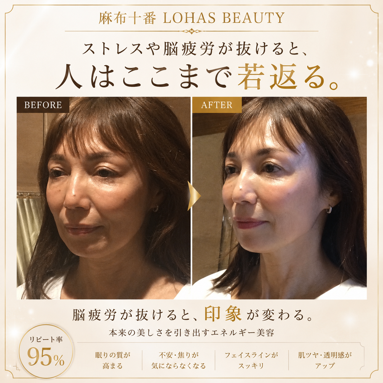 エネルギー美容 ビフォーアフター