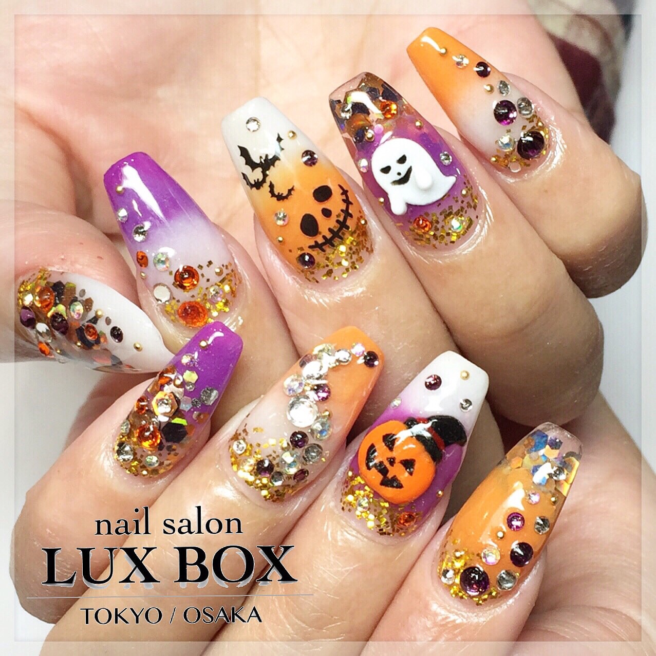 大人popなハロウィンネイル Lux Box 渋谷店