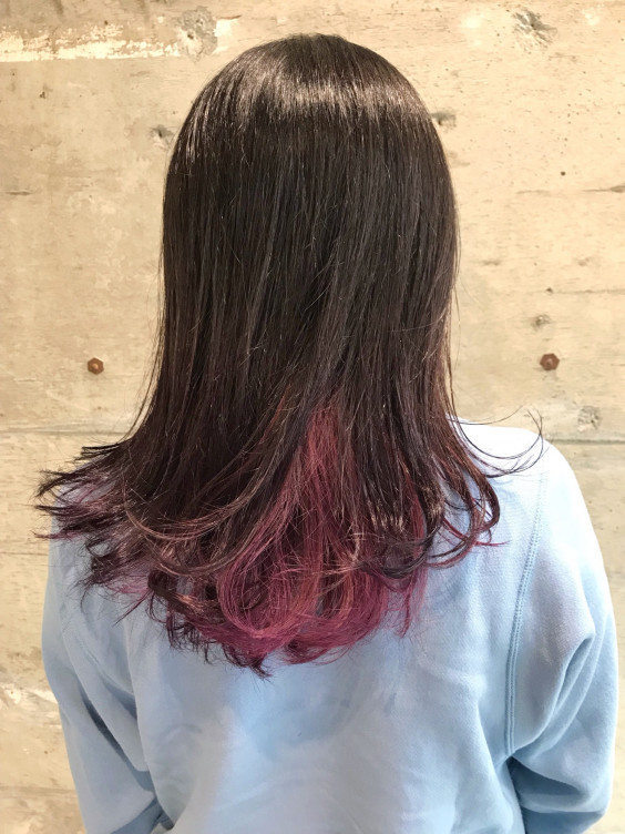 インナーを青と紫とピンクで染めた話 ﾍｱｶﾗｰ職人takuyaのブログ