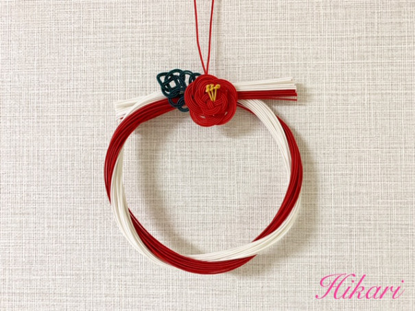 水引で作ったお正月飾り 幸せを引き寄せるオルゴナイト