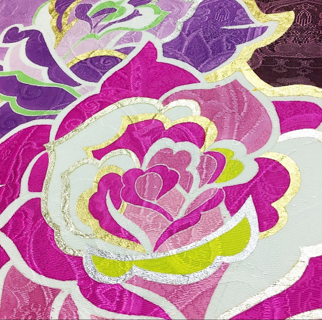 GP-16 名古屋帯 薔薇　美品 GP-16 名古屋帯 薔薇 美品