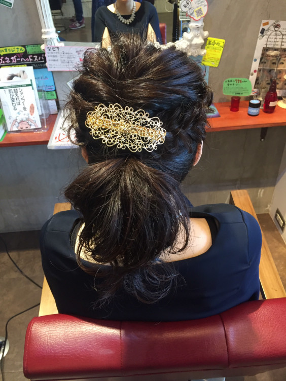 結婚式お呼ばれヘアアレンジ その3 中山駅の口コミ１位美容室 白髪染めと縮毛矯正 専門 Insyo インショウ