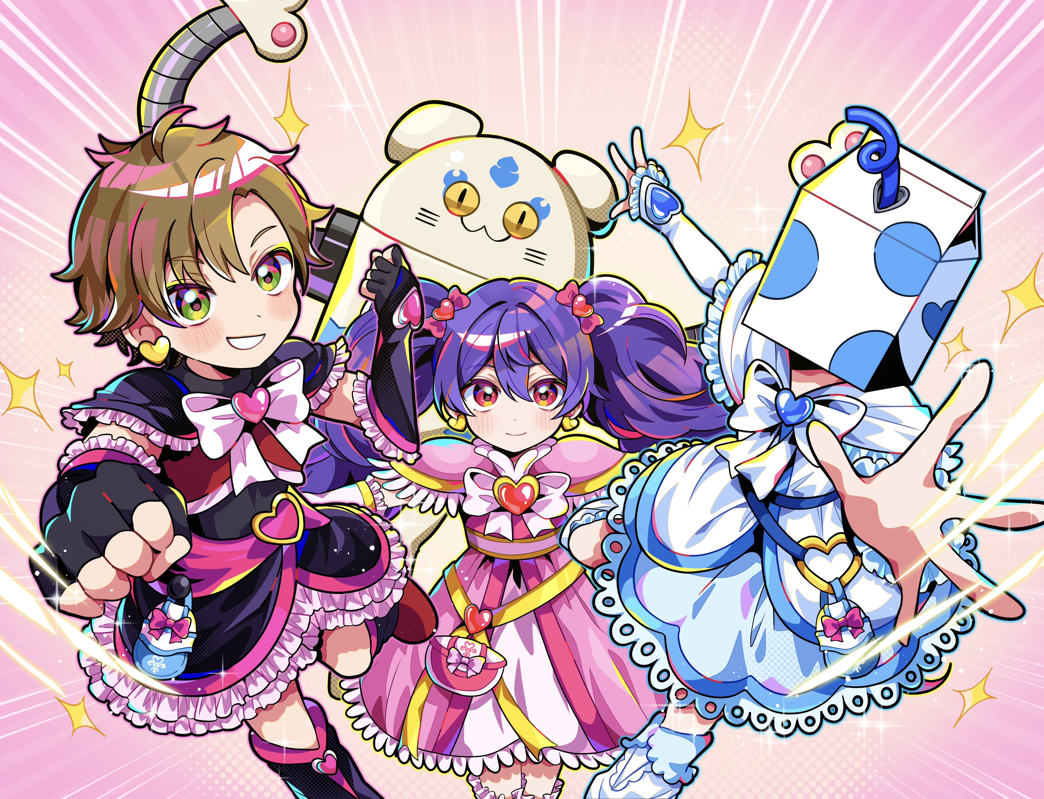 KKさま専用_夢を共有するふたりのイラスト画 成人男性三人組 『DANZEN!ふたりはプリキュア (ver.MaxHeart) -Cover