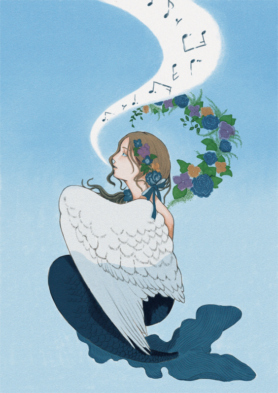 絵画　人魚 陽花もこ🌻💭🥂 on X: 