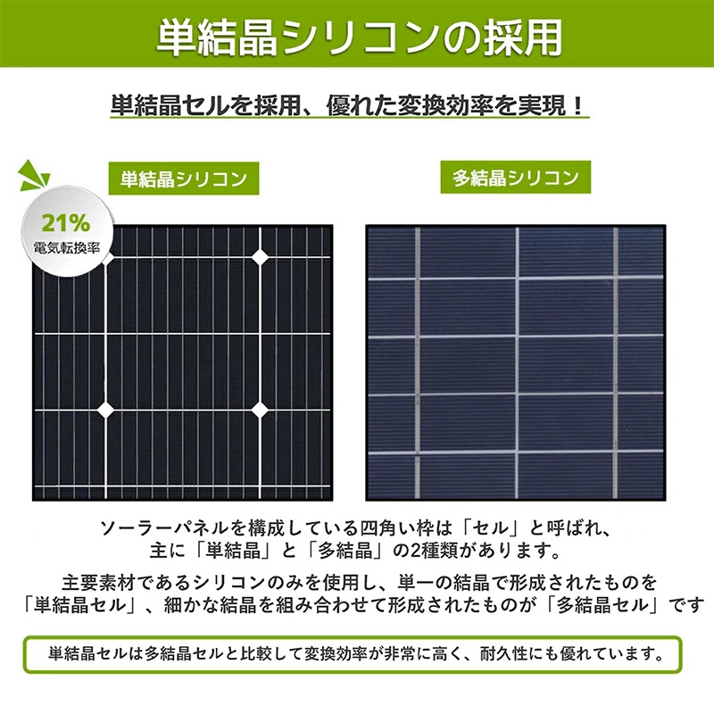 200W PERC 高性能 単結晶 ソーラーパネル 次世代型 全並列 100W