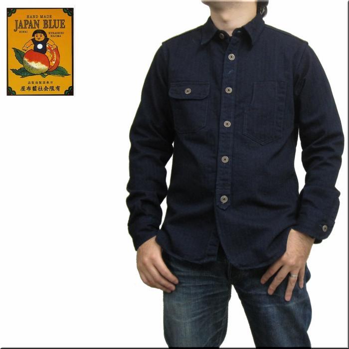 徹底的に藍色に拘った桃太郎ジーンズのワークシャツ。 | PLUS TOKAGEYA  