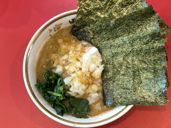 新店 ラーメン濱野家 五井 ラーメン 並 たまねぎ のり 900円 千葉拉麺通信