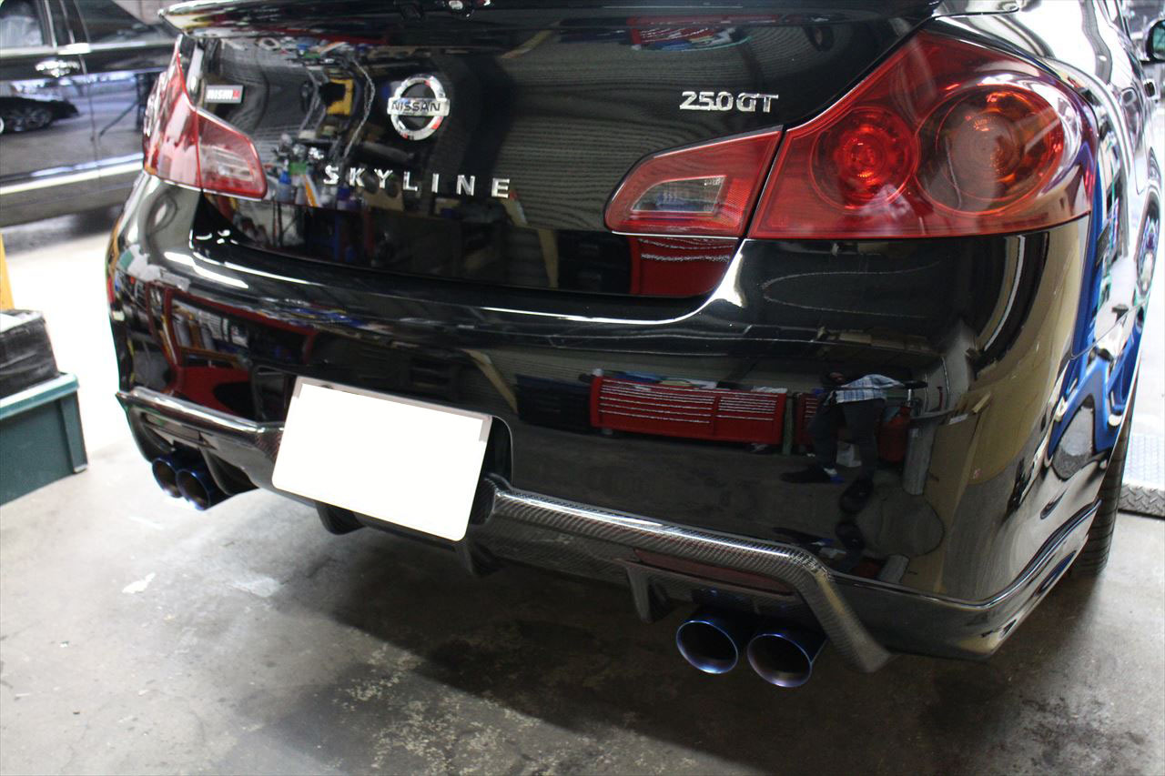 V36スカイラインセダン！オリジナルストレートマフラー！4本出し