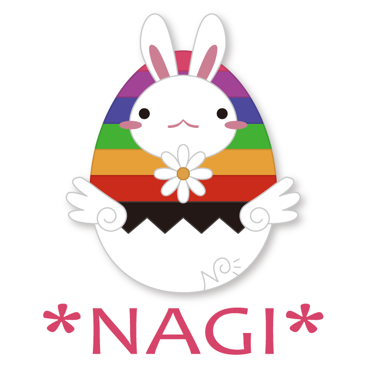 羽のあるうさぎがロゴのブランド Nagi