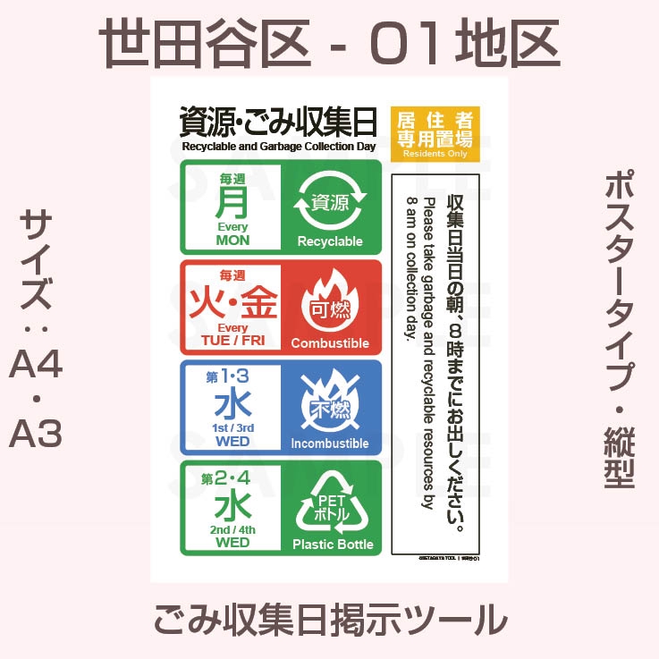喜多見 1～9 丁目 | 世田谷区ゴミの日ツール