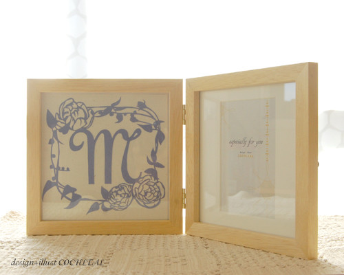 イニシャル切り絵フォトフレーム 新サービス Cochleal