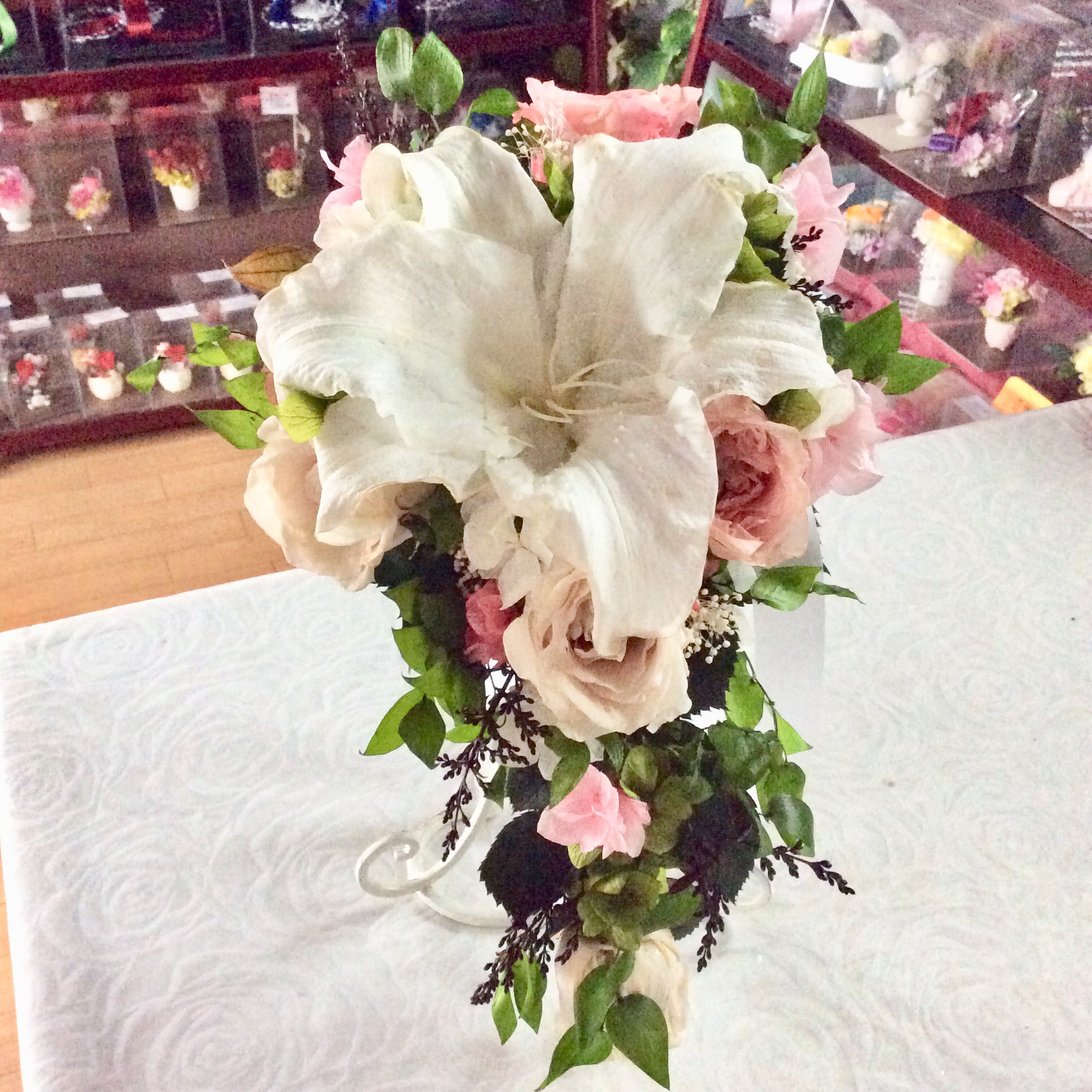 高崎市 結婚式の花のアフターブーケ 群馬県前橋市の花屋 Flowershopはなせんwebsite