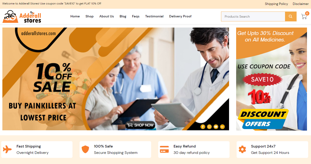 Adderall Online Stores