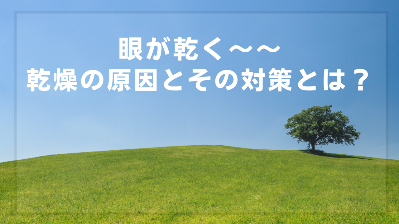 【眼が乾く～】乾く原因とその対策とは？