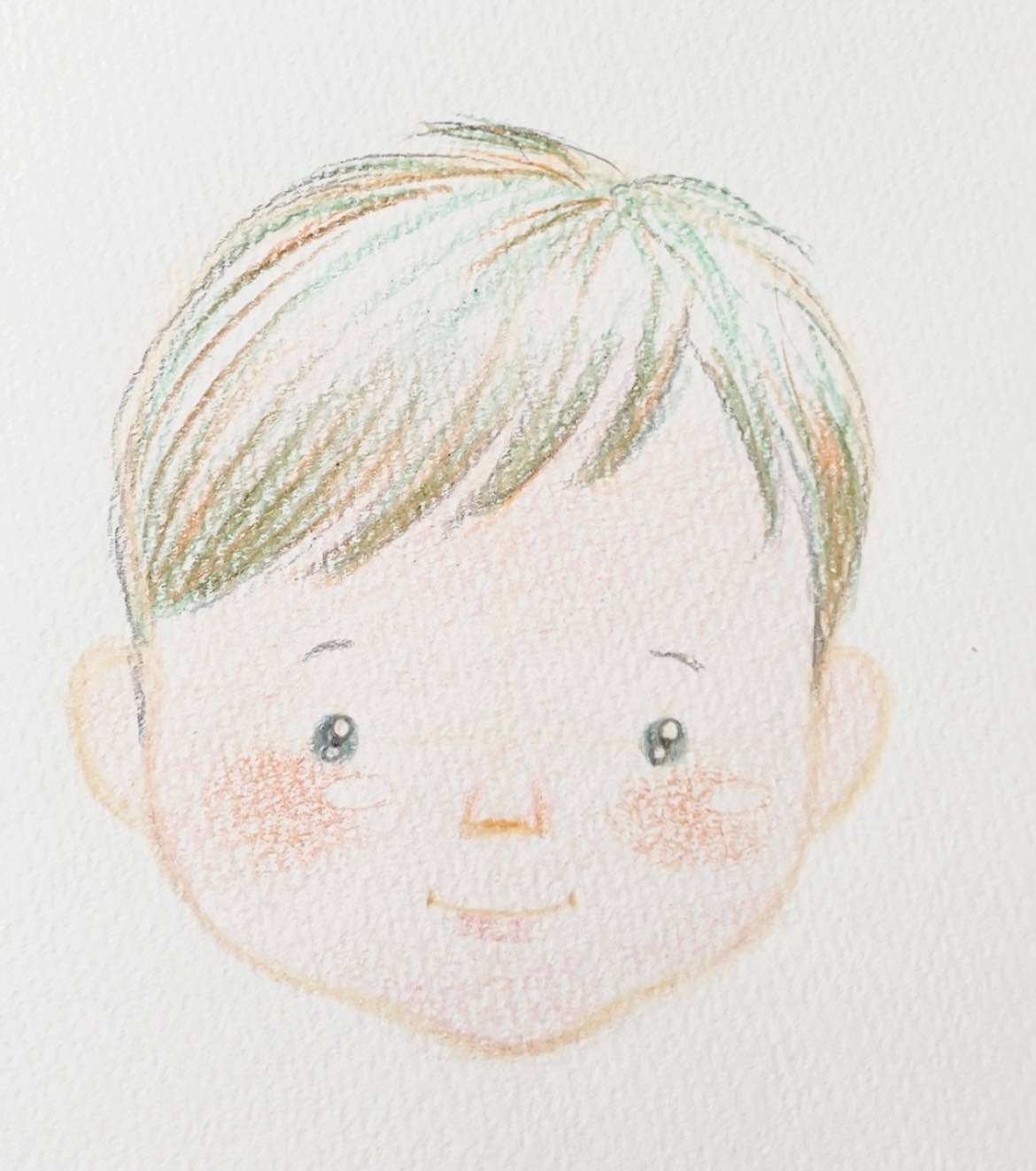 わずか5分で描ける♪お母さんがお子さんの似顔絵を描くためのコツ②【目をかわいく描くコツ編】🎨 カヒモモ屋 7351