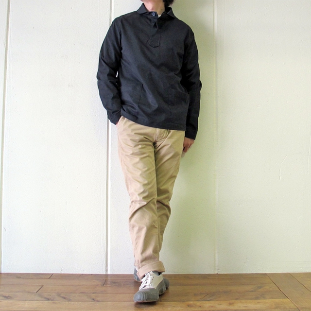 men's) Drole & FUN ショール衿プルオーバーシャツ black | 熊本の