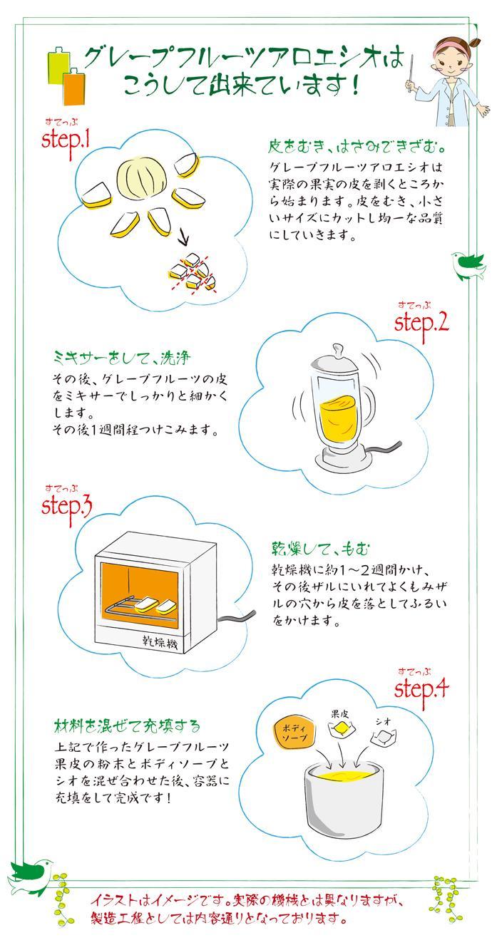 グレープフルーツアロエシオの作り方 Leavlaloe S Ownd