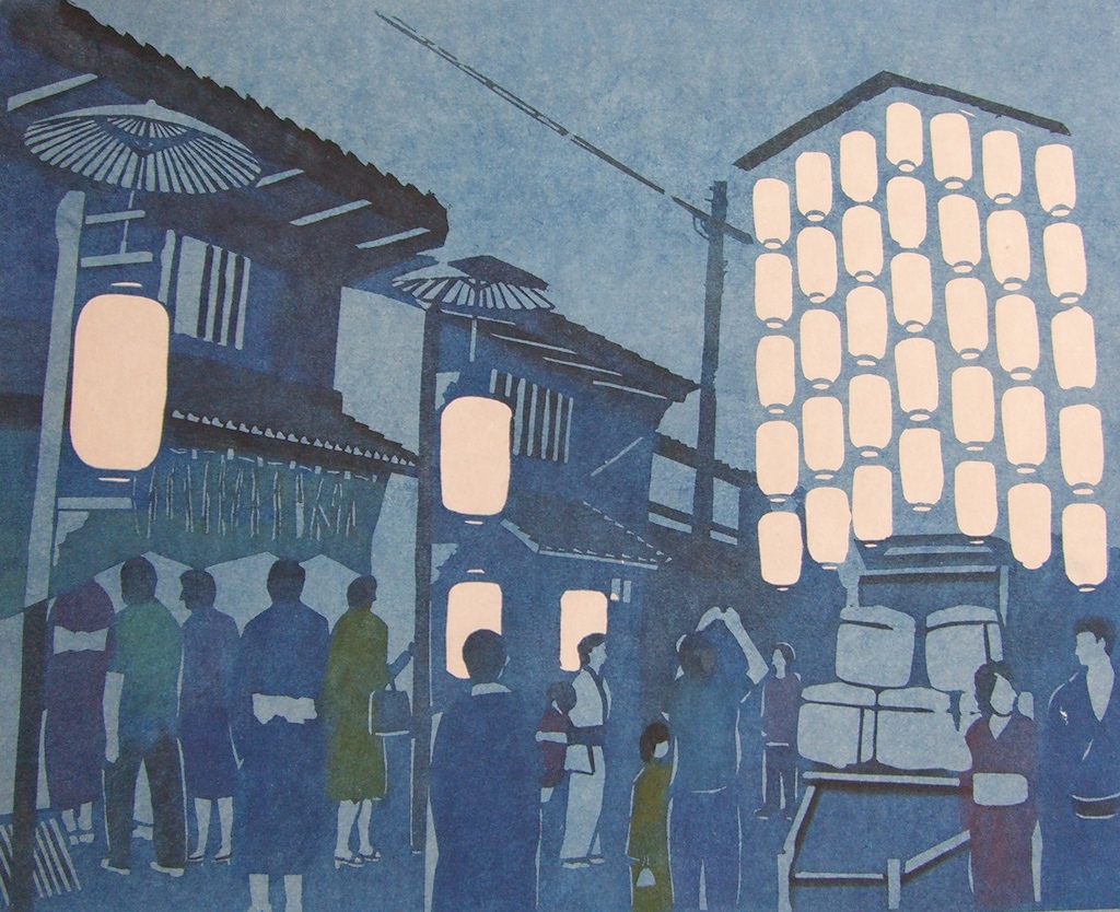 「星の中心」kazuyo　絵画 版画 品川工 『誓』 額縁付 版画IP68 星の街 吉岡浩太郎 ＜ 絵画と額縁