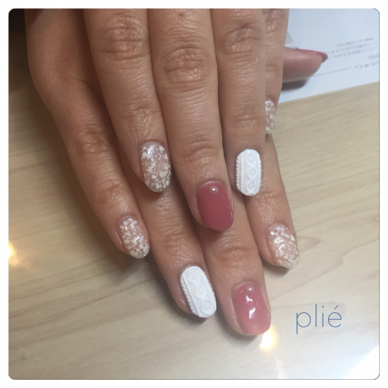 お客さまネイル ニットネイル Plie Nail