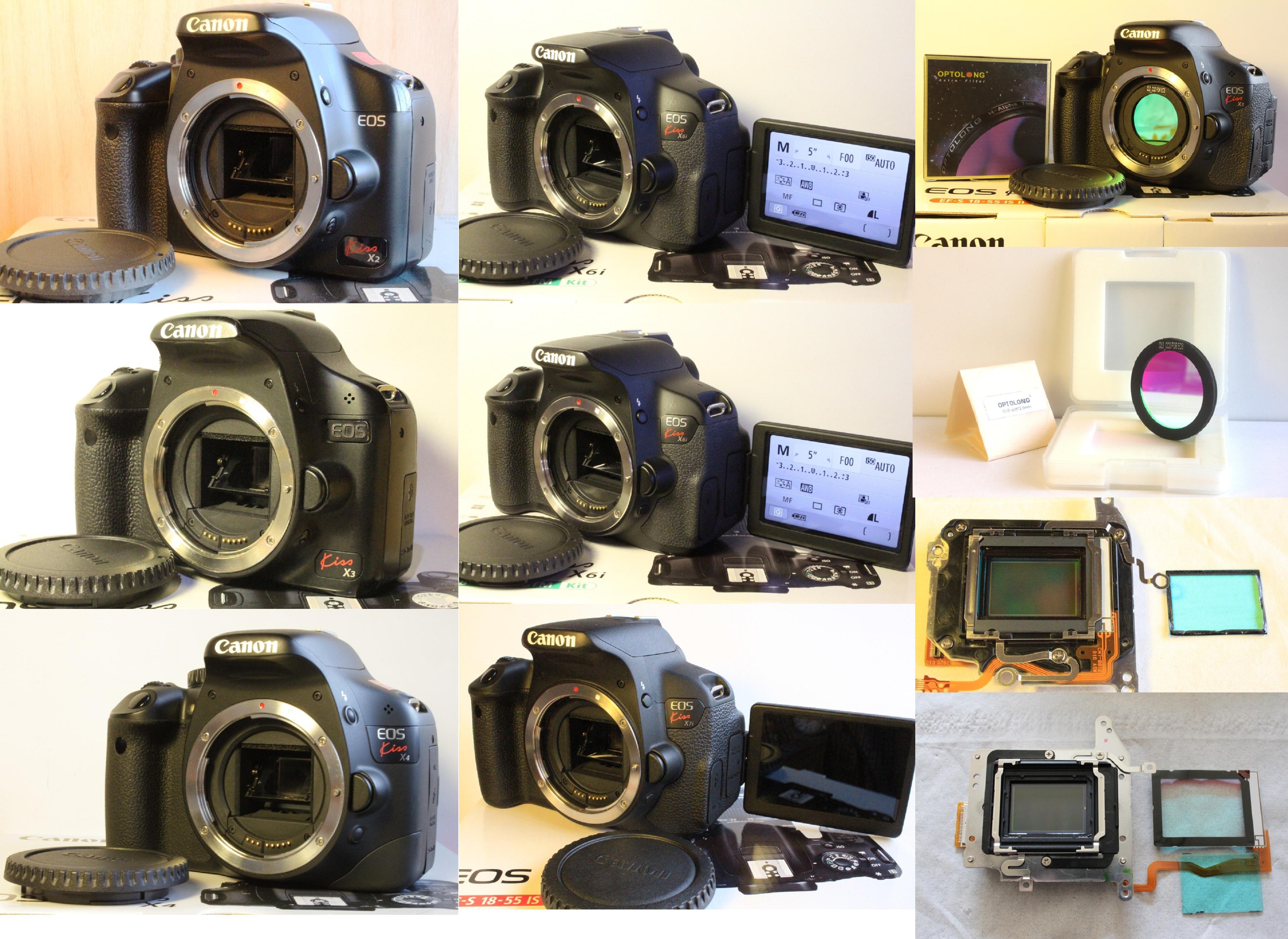 Canon EOS Kiss X2～Ｘ7iを天体仕様に改造します | ほしぞら倶楽部