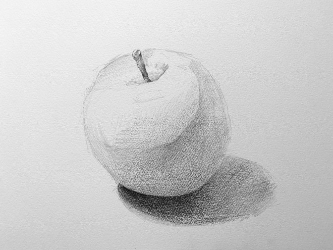 りんごのデッサンの描き方 東有達 新潟絵画教室azumas こども 美大受験 大人の絵画教室