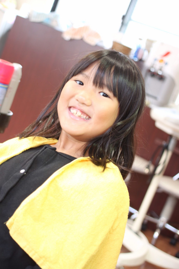 肩下レングスで新日本髪。ANRIちゃんの七五三は前髪おろしバージョン  