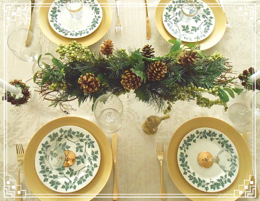 お正月のテーブルコーディネート クリスマスの食器を使って うつわ好きの暮らしかた