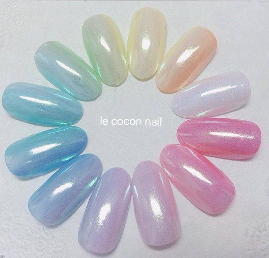 オーロラパウダーネイル Le Cocon Nail