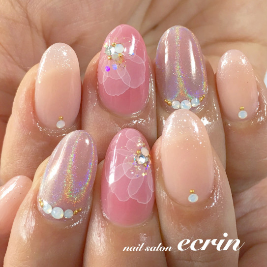 鳥取市 ネイルサロン エクラン お客さまネイル 鳥取市 ネイルサロン 爪に優しく大人可愛いデザインのエクラン