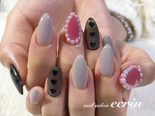 鳥取市 ネイルサロン エクラン お客さまネイル 鳥取市 ネイルサロン 爪に優しく大人可愛いデザインのエクラン