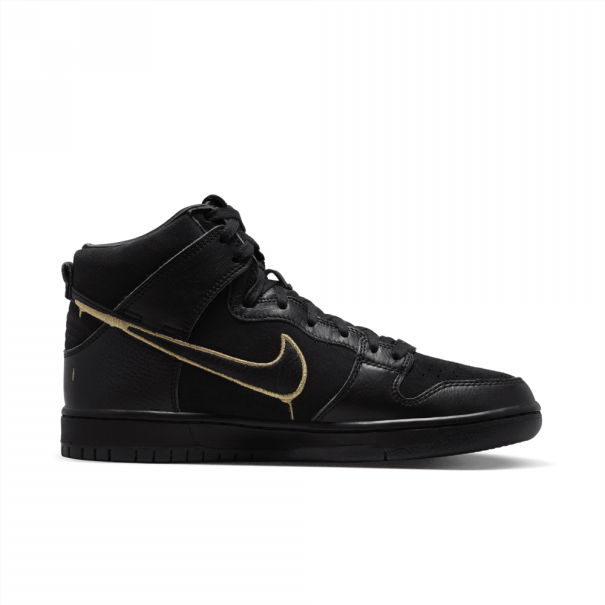 Faust Nike SB Dunk High Black and Metallic Gold 28cm DH7755-001-