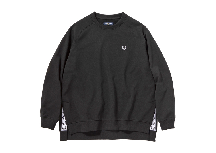 フレッドペリー TAPED CREW NECK SWEATSHIRT 黒 M Taped Crew Neck Sweatshirt】 | Berkeley
