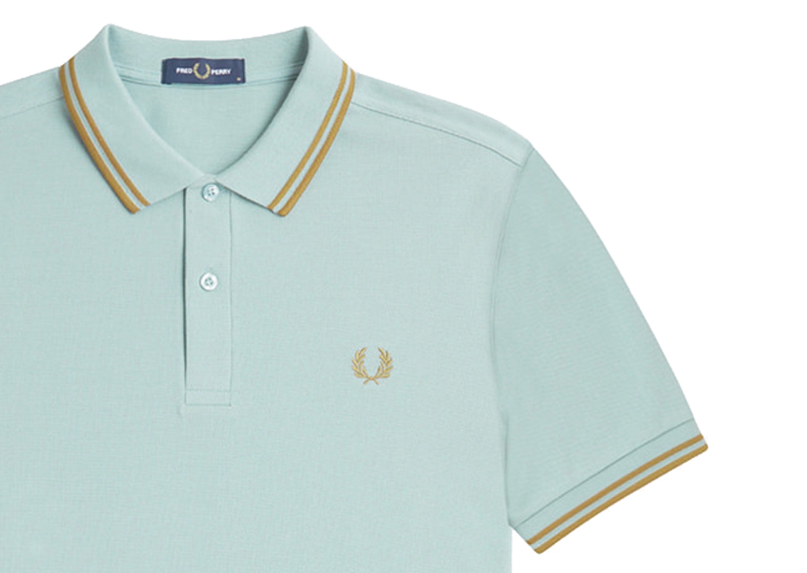 FRED PERRY フレッドペリー ポロシャツ 美品 M 水色 M3600 FRED PERRY フレッドペリー ポロシャツ M3600 ティップライン