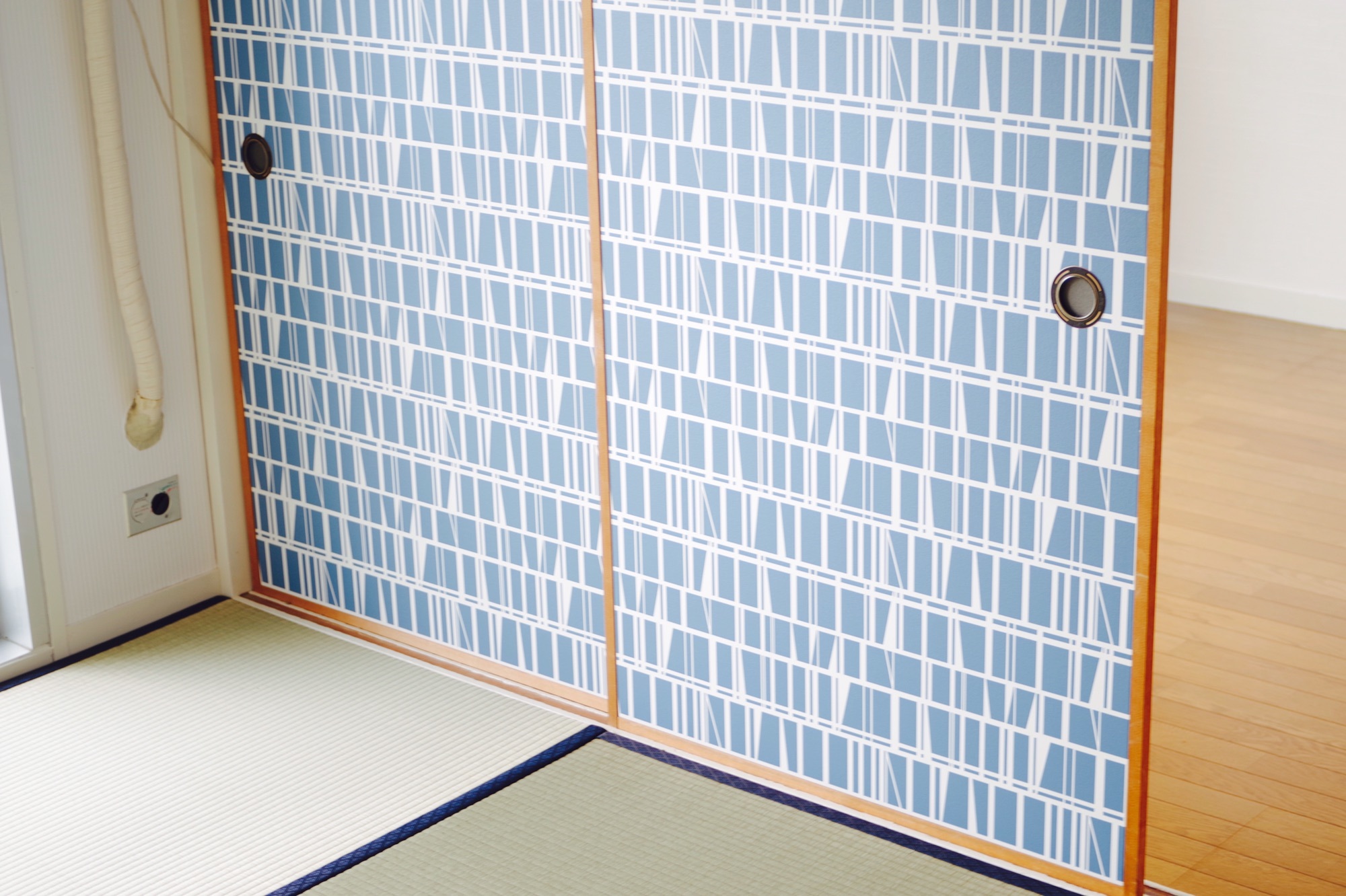 襖クロス 北欧デザインの壁紙を藤沢市のリフォームで使用しました