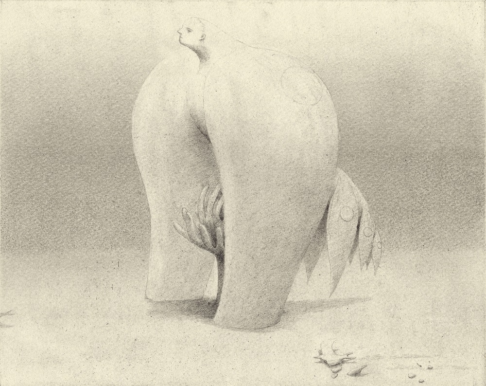 超高品質で人気の 鉛筆画 坂上アキ子さん作品「Masquerade」 絵画 ...
