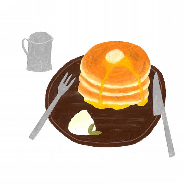 パンケーキの絵 パンとコーヒーと森の暮らし