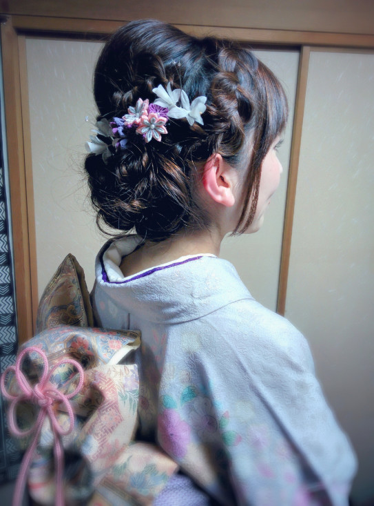 結婚式 振袖のヘアアレンジと着付け 茨木 高槻 出張ヘアメイク 結婚式 振袖のヘアアレンジと着付け 茨木 高槻 出張ヘアメイク