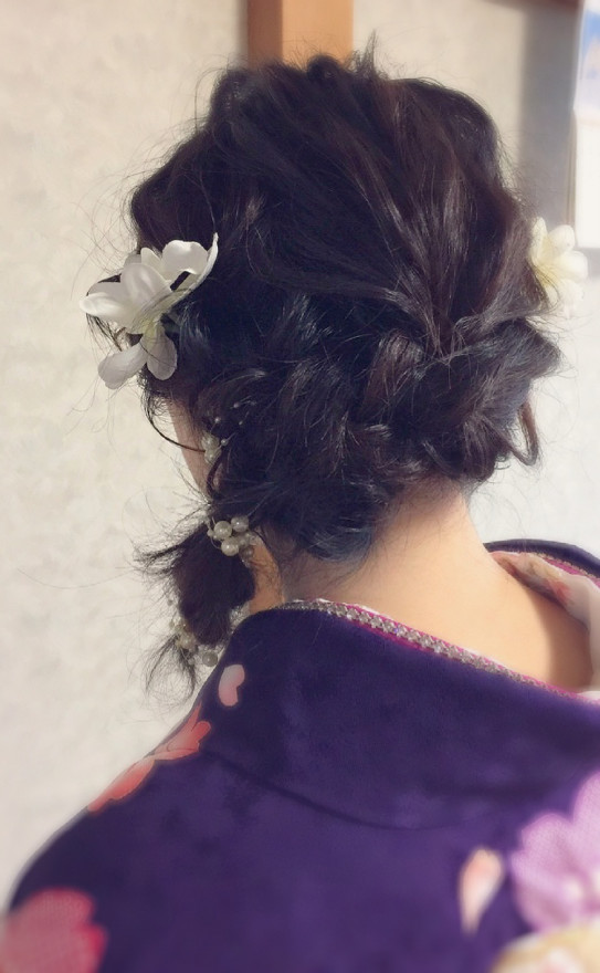 成人式 出張ヘアセット 着付け 茨木 高槻 出張ヘアメイク 出張着付け Coco Hair