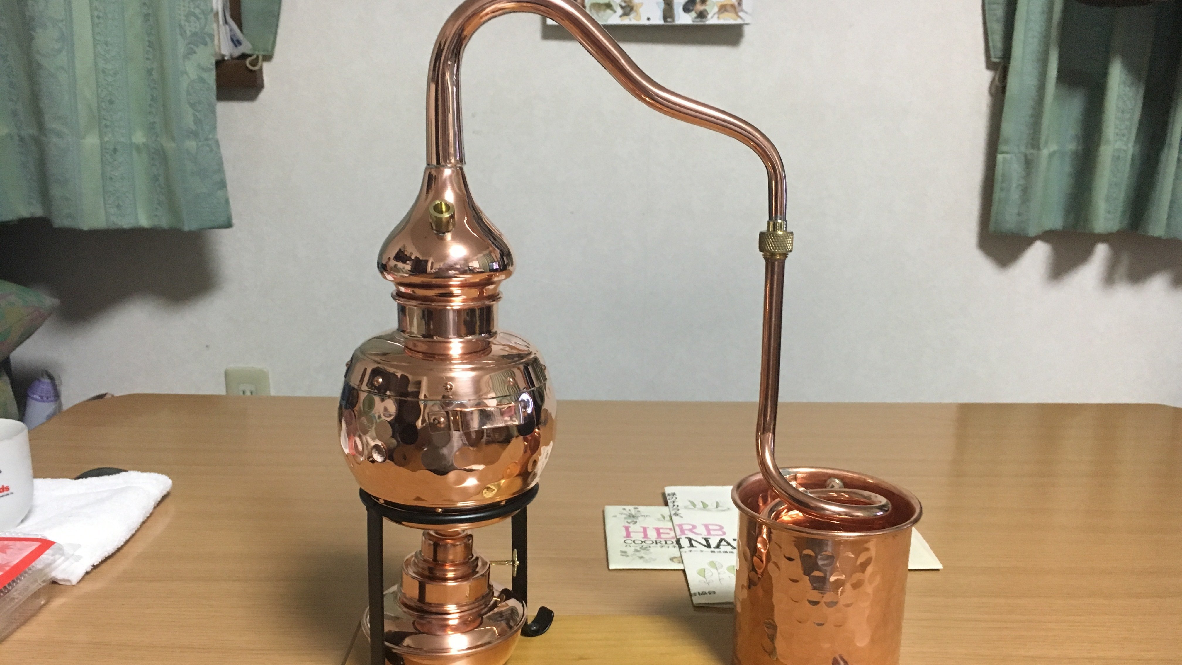 アランビック3.0 銅製蒸留器 おうちで手作り蒸留水 アロマ 精油 