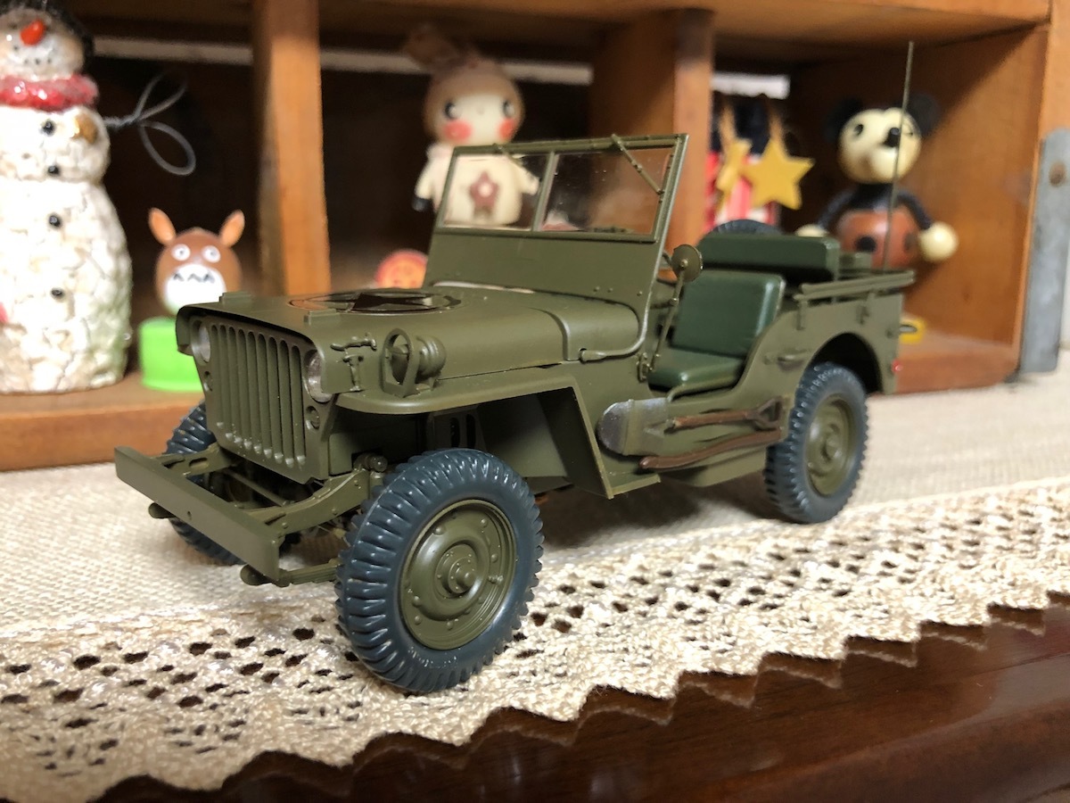 イタレリ1/24 ウイリス ジープ 1/4 ton ウィリスMB（イタレリ1/24）その2 組み立て完了 | プラモな気分2