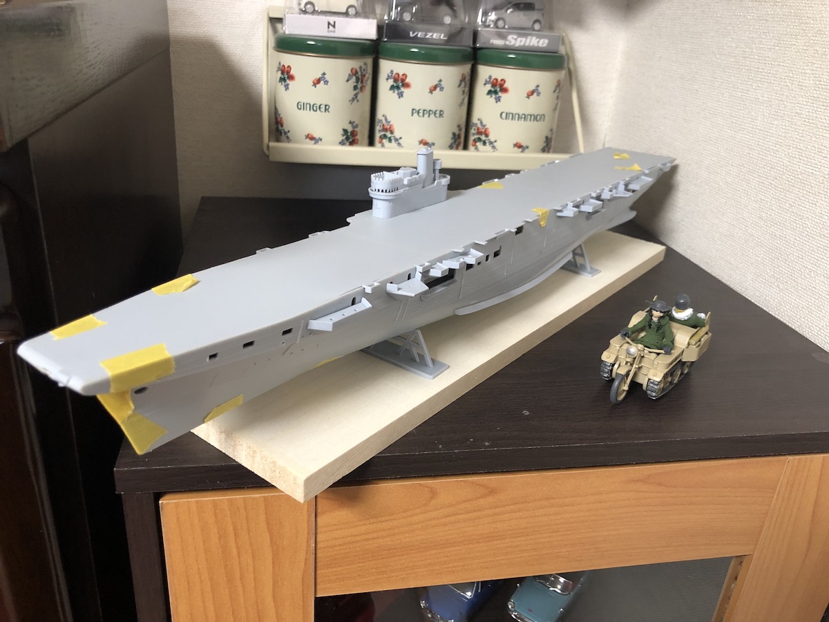 仏軽空母アローマンシュ（エレール1/400）その１ | プラモな気分２