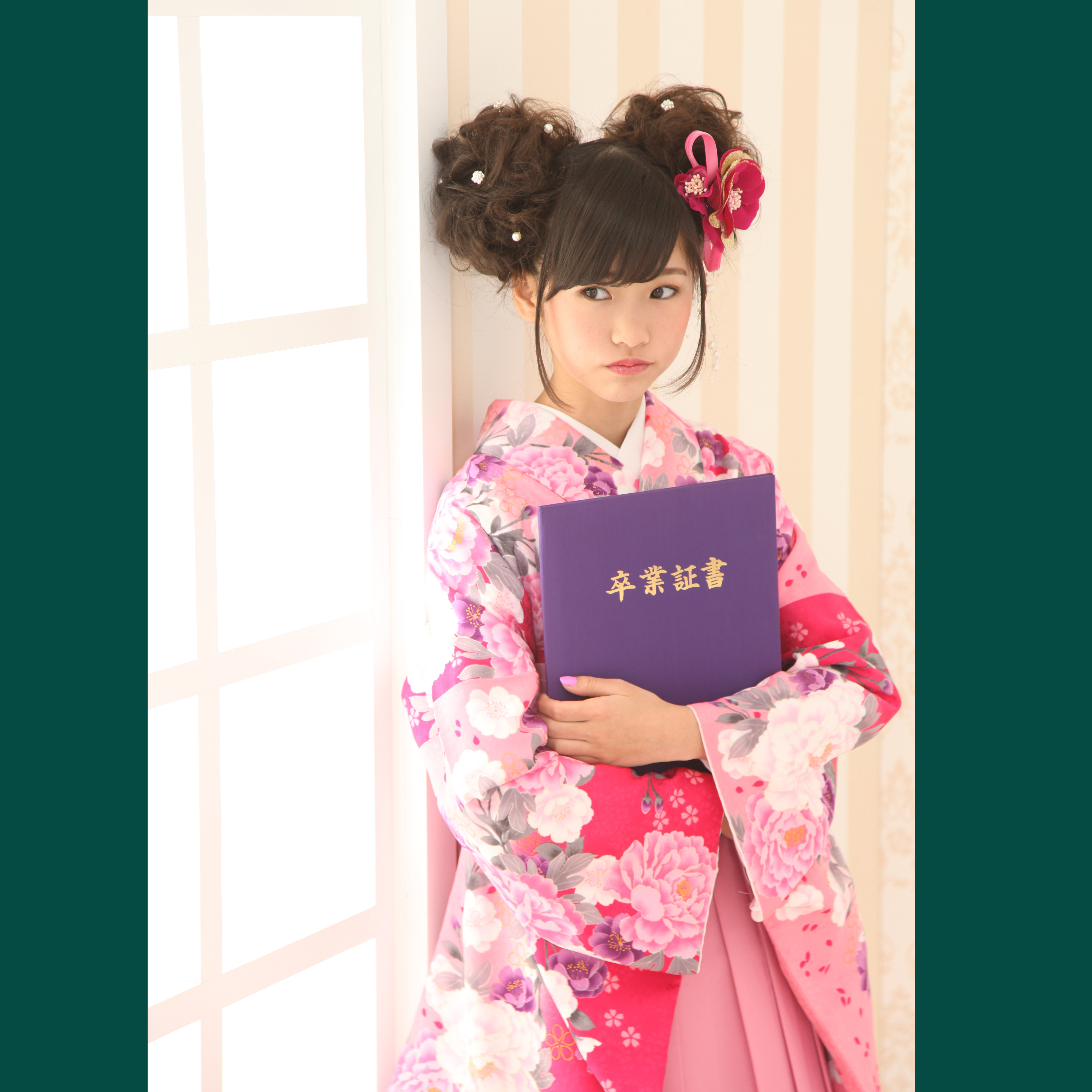 卒 園 式 髪型 女の子 ロング
