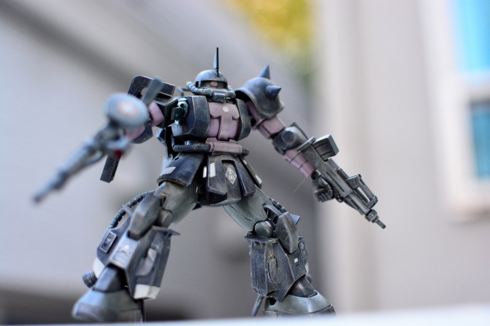 ガンプラ Hguc黒い三連星ザク を部分塗装でビシッと仕上げる Gunpra Walk