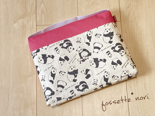 座布団カバー☆親子パンダ柄 | fossette*nori 〜手作り入園グッズ販売〜