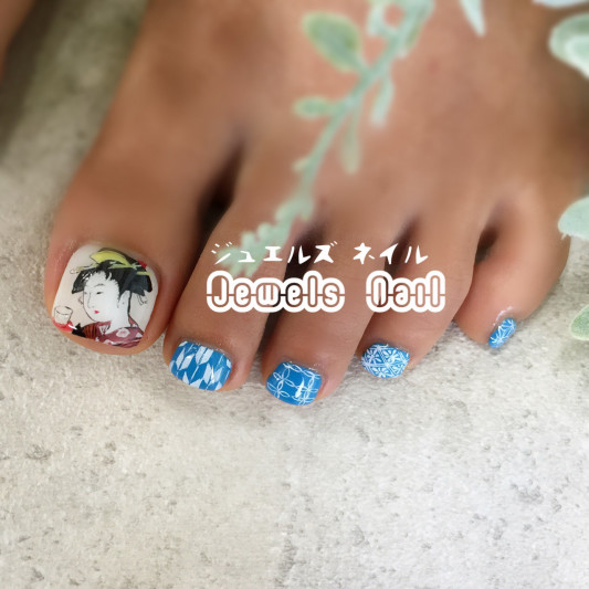 和柄 浮世絵ネイル Jewels Nail